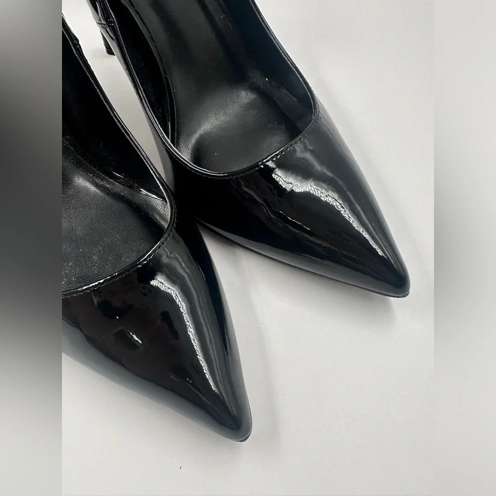 Steve Madden Vala Black Patent High Heels Classy Pump Work Stiletto Shoes Size 8 - Picture 6 of 8